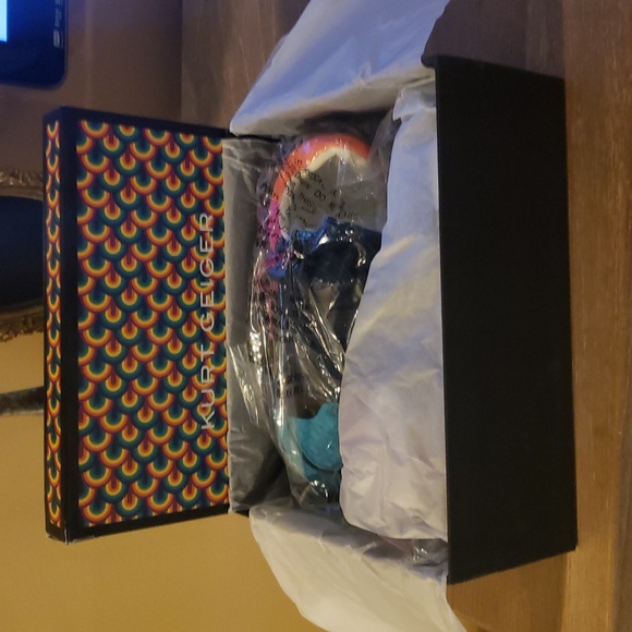 NIB! Kurt Geiger Southbank Tag Logo Leopard Suede Sneakers (8.5) - Picture 7 of 10